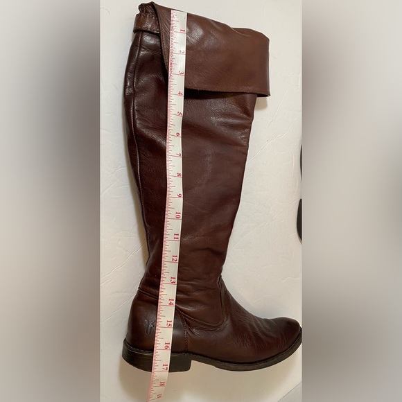 Frye Shirley Over-The-Knee Brown Leather Riding Boots Size 6 - Picture 7 of 12